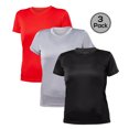 thumbnail image 1 of Blank Activewear Lot de 3 T-Shirts pour Femmes, Tissu de Performance à Séchage Rapide, 1 of 4
