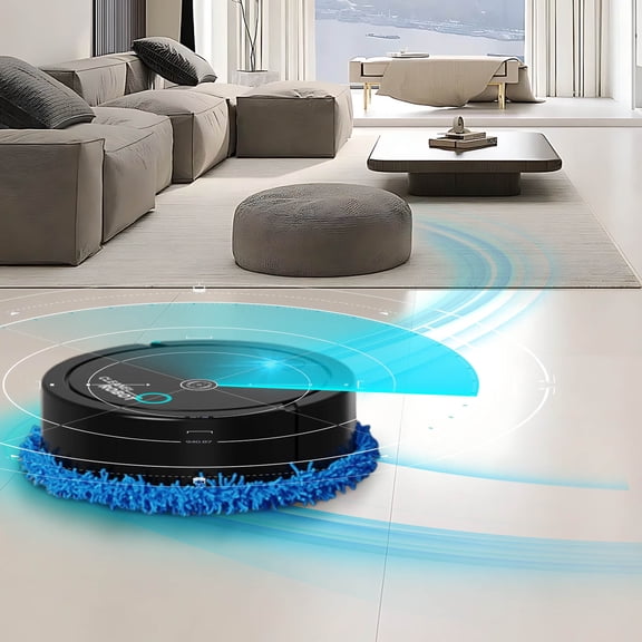 Aspirateur Robot Intelligent, Balayage 3-en-1, Aspiration 2000pa, Nettoyage Humide et Sec, Design Moderne pour la Maison, pour Appartements, Filtre Hepa, Fonctionnement Silencieux, Profil Bas, Zones à Fort Trafic Hzhnb