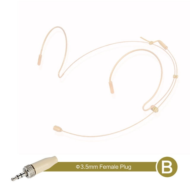 GLFILL Double Earhook Headset Micrphone Omnidirectional Condenser Cartridge Mic For Conference Headworn Microphone For Shure Wireless B(For Sennheiser)