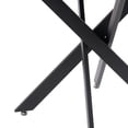 thumbnail image 4 of CorLiving Lennox Trestle Leg Indoor Dining Table with Black Marbled Engineered Wood Tabletop, 4 of 8
