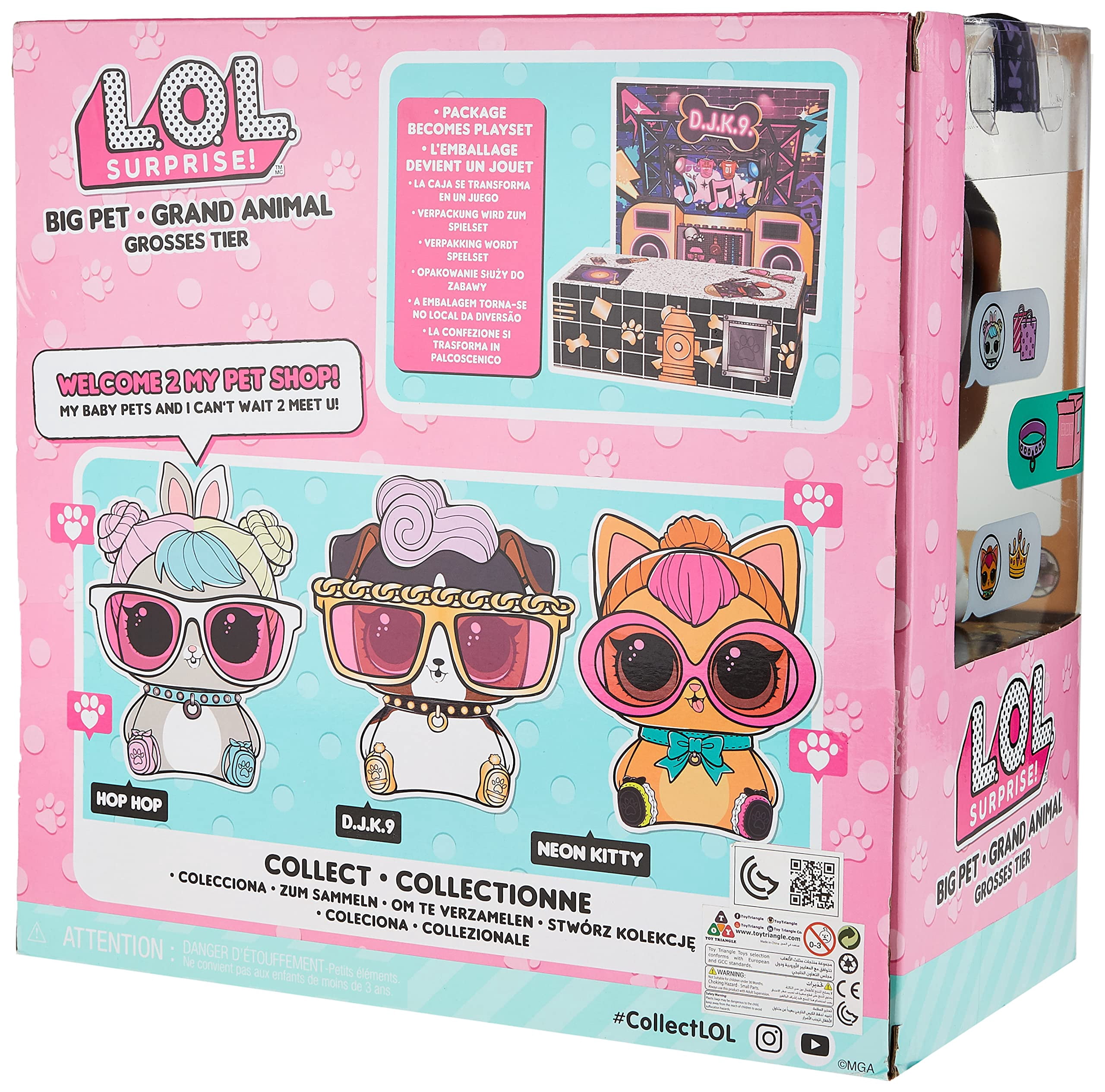 LOL Surprise Big Pet DJ K.9. with 15 Surprises Including Wear and