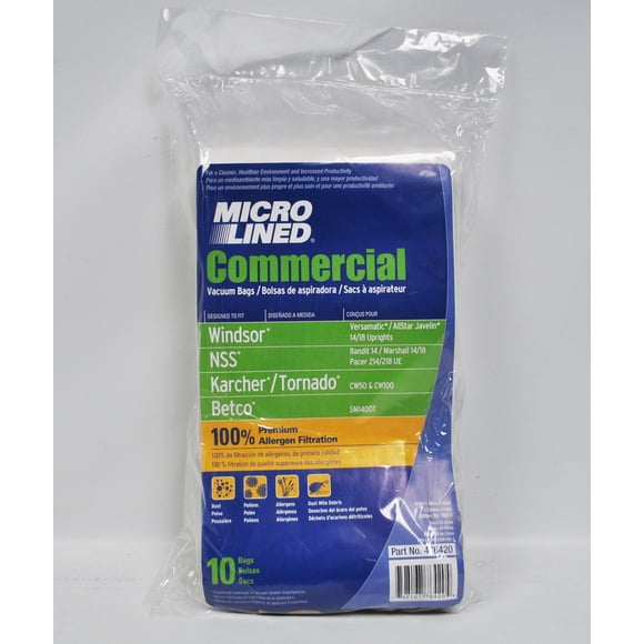 Windsor Versamatic Upright Vacuum Paper Bags 10pk.