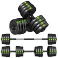 thumbnail image 1 of Soozier Adjustable Barbell & Dumbbells Set with Non-slip Handles, 66LBS, 1 of 10