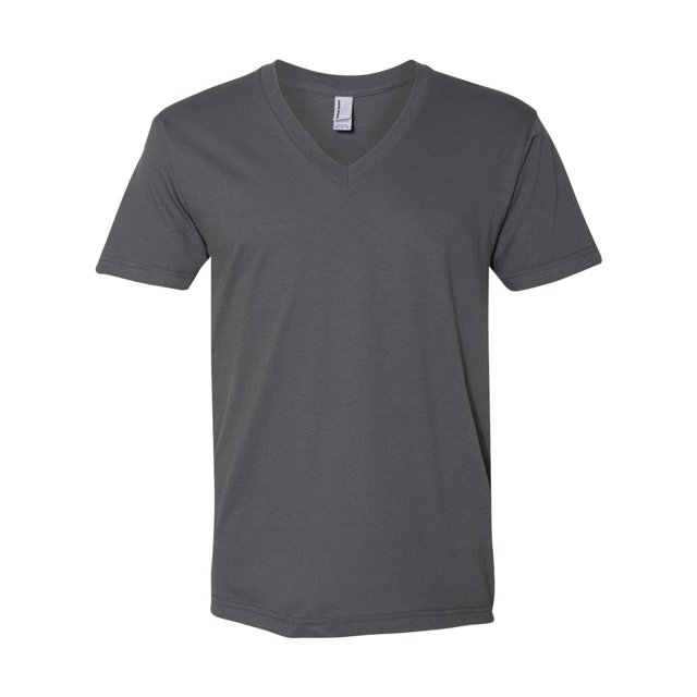 American Apparel Fine Jersey V-Neck Tee, 2XL, Asphalt
