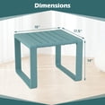 thumbnail image 3 of Gymax Ensemble de 2 Tables d'Appoint d'Extérieur 18 Pieds' Table Adirondack Résistante aux Intempéries pour Patio Bleu, 3 of 10