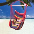 thumbnail image 4 of Hammock Chair Hanging Rope Swing with 2 Cushions  Anti-Slip Rings for Any Indoor or Outdoor Spaces, 4 of 8