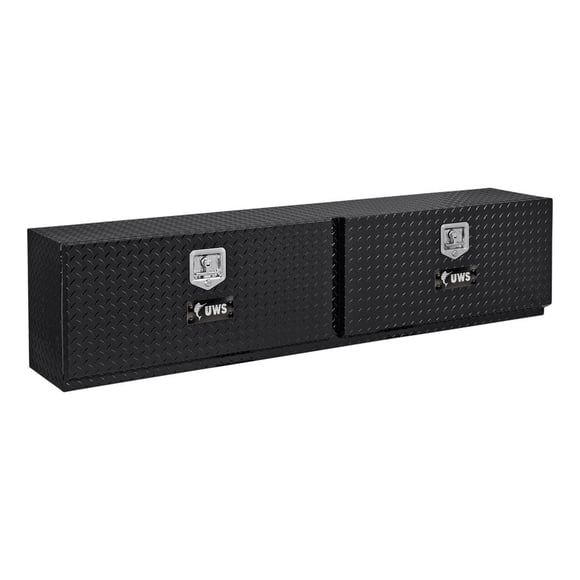 UWS TBTS-96-BLK Tool Box Topside; 2 Door; Diamond Tread; Black; Aluminum; 96 Inch Length x 13-1/4 Inch Width x 17 Inch Height