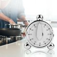 thumbnail image 2 of 60 Minutes Kitchen Timer, Stainless Steel Egg Shaped Mechanical Cooking Timer, 2 of 4