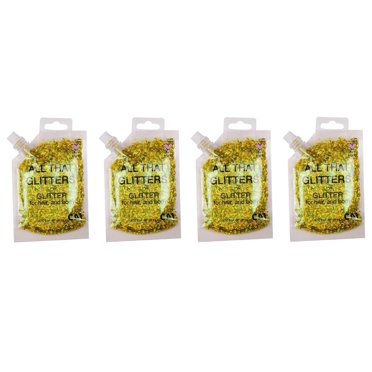 CAI All That Glitter, Paillettes pour Cheveux et Corps, Or (Lot de 4)