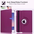 thumbnail image 2 of Étui Pivotant à Rotation à 360° pour Apple iPad Pro 13 Pouces 2024, Support à Angles Multiples, Couverture en Cuir PU, Réveil Automatique avec Sangle Élastique de Protection - Violet, 2 of 4