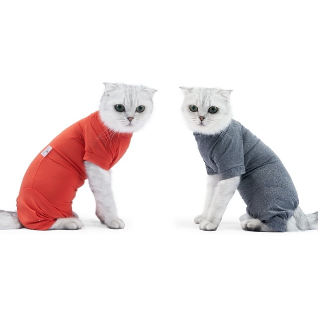 HLONK Pet Recovery Suit Four Legs Abdominal Wound Jacket for Cats