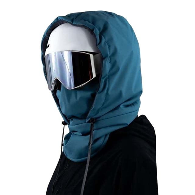 Visland Skiing Hat Waterproof 3-in-1 Thickened Fleece Lining Outdoor Riding Headgear Adjustable Drawstring Snowproof Thermal Hood