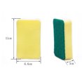 thumbnail image 2 of 10 Cleaning Scrub Sponges for Kitchen, Abrasive Scrubber Sponge Dish Pads, Green Yellow, 2 of 3