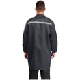 thumbnail image 2 of Jizyo Unisex Mens Womens Cotton Factory Work Jacket Mechanical Reflective Strips Workshop Lab Coat Grey XL/中号, 2 of 7