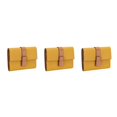 thumbnail image 4 of pitrice Leather Women Purse Rectangular Trifold for Zipper Hasp Stylish Card Holder Photo Folder Wallet Notecase Birthday Gift Yellow 3Set, 4 of 6