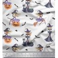thumbnail image 1 of Soimoi Poly Georgette Fabric Magic Potion,Bat & Witch Halloween Fabric Prints by Yard 52 Inch Wide, 1 of 3