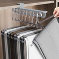 thumbnail image 1 of Dvkptbk Storage Household Pull-Out Slide Rail Pants Rack Wardrobe Storage Saves Space without Punching Installation Pants Rack Telescopic Bracket with Adhesive 10Ml Home Essentials, 1 of 9