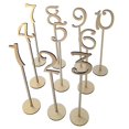 thumbnail image 3 of Siruishop Chiffres de Table Décor Porte-Numéros de Table pour Réception de Mariage Événements Souper 10 Pcs Doré, 3 of 8