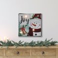 thumbnail image 2 of Northlight 12" LED Lighted 'Joy' Snowman Christmas Canvas Wall Art, 2 of 4