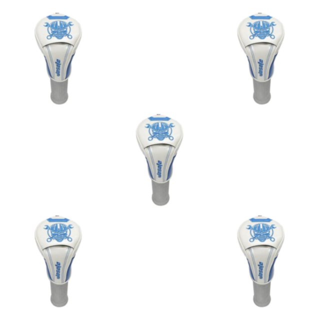 relayinert Durable Golf Driver Headcover PU Leather Guard UT Club Cover Head White No.1 37CM 5Set