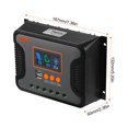 thumbnail image 2 of Riwcyla 80A Solar Power Controller PWM Battery Charging Controller ,48V Battery Solar Controller with BulkBoostFloat LCD Display /24V36V48V Auto Detection Dual 5V USB Output Controller, 2 of 6
