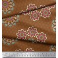 thumbnail image 2 of Soimoi Moss Georgette Fabric Mandala Decorative Print Fabric by Yard 42 Inch Wide, 2 of 3