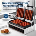 thumbnail image 1 of AKDSteel Commercial Panini Grill, 1800w Electric Sandwich Maker With 9"x9" Full Grooved Enamel Plate And Temp Control, 1 of 8