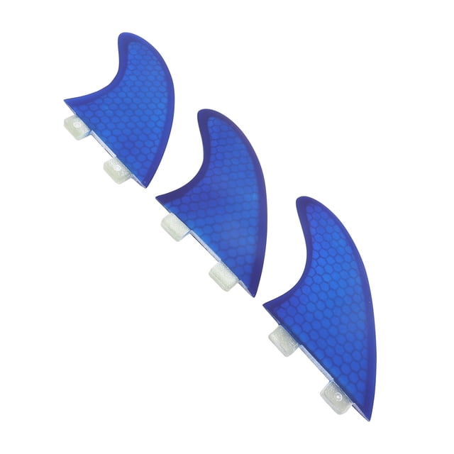 Surfing Board Fin, Surfboard Thruster Fins Accurate Matching Easy Installation 3PCS for FCS1 Surfboards Dark Blue,Green
