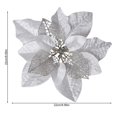thumbnail image 2 of 10 Pieces Plastic Christmas Flower  Tree Floral Decor Decorative Artificial Flower for Christmas Tree Decoration Festival Ornament, 2 of 8