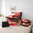 thumbnail image 4 of YST Red Marbling Comforter Set, 7-Piece, Watercolor Aesthetic, Full, 4 of 4