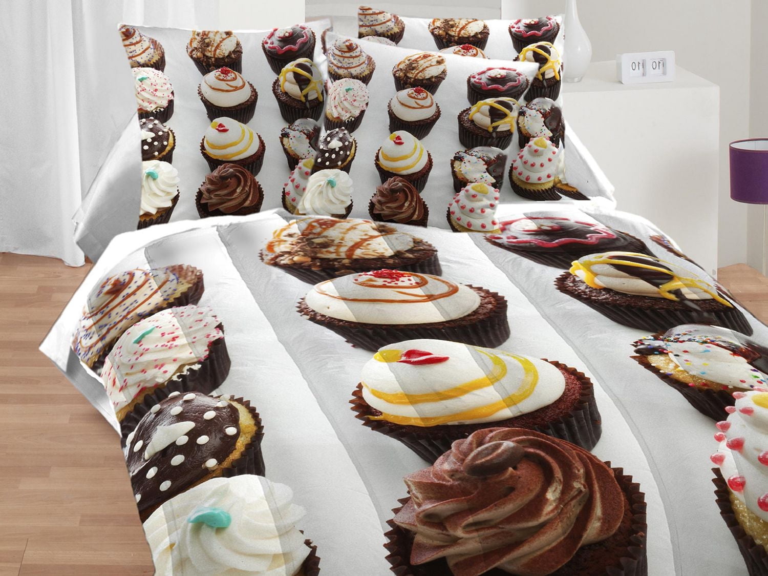 Tisseray & Cie Cupcake ensemble de douillette 4 pièces (double)