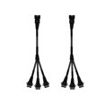 thumbnail image 2 of Kingshowstar 2 PCS 1 Male to 3 Female Splitter Y Cable for Use with 5050 LED SMD RGB NEON Accent Kits for LED Motorcycle ATV Car Light Multi-Color Neon Strip, 2 of 8