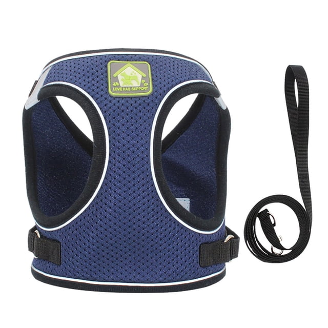 LSLJS Pet Harness and Leash Set, All-in-one Reflective Dog Harness No Pull with Adjustable Buckles for Puppies, Small, Medium, Large, and Extra-Large Dogs