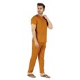 thumbnail image 2 of Inkmeso Solid Nightwear Set For Mens Tshirt And Pants Pajama Set Short Sleeve Pjs Loungewear Set, 2 of 8