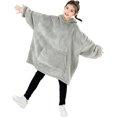 thumbnail image 2 of Comfty Couverture à Capuchon en Flanelle Sherpa en Molleton pour Adolescentes et Adolescents, 2 of 6