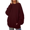 thumbnail image 1 of Chandail à Imprimé Quotidien pour Femmes Ensemble 2 Pcs Femmes Long Chandail à Enfiler T-Shirts à Imprimé Lettres Bande Femmes Vintage Col Rond Impression Long Chandail à Manches pour Femmes Chandail à Capuchon de Planche à Roulettes pour Femmes Blouse pour Femmes, 1 of 8
