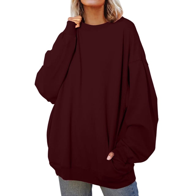 Chandail à Imprimé Quotidien pour Femmes Ensemble 2 Pcs Femmes Long Chandail à Enfiler T-Shirts à Imprimé Lettres Bande Femmes Vintage Col Rond Impression Long Chandail à Manches pour Femmes Chandail à Capuchon de Planche à Roulettes pour Femmes Blouse pour Femmes