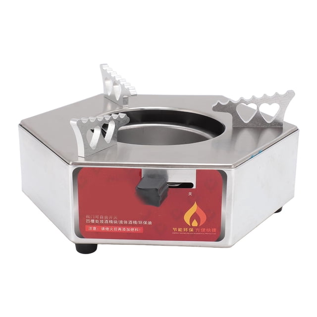Réchaud à Alcool à Chauffage Rapide en Acier Inoxydable, Chauffe-Alcool Portable, Équipement pour Sac à Dos, Randonnée, Pique-Nique