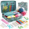 thumbnail image 1 of 59 Pcs Include 5 Skeins Yarn Hooks Needles Storage Bag Crochet Kit with Knitting Accessories Set for Beginners Gift Freeshipping, 1 of 7