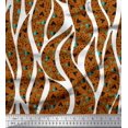 thumbnail image 1 of Soimoi Georgette Viscose Tissu Coeur, Point & Feuilles Tissu Imprimé par Yard 42 Pouces de Large, 1 of 3