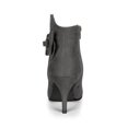 thumbnail image 3 of Unique Bargains Women's Flower Point Toe Size Zipper Stiletto Heel Ankle Boots, 3 of 8