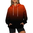 thumbnail image 4 of Rbaofujie Chandails pour Femmes Automne Chandail à Capuchon à Manches Longues Ample pour Femmes Haut de Sport Rouge Chandail à Capuchon pour Filles, 4 of 7