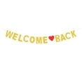 thumbnail image 1 of Glitter Gold Welcome Back Banner Hanging Welcome Back Sign Banner for Party, 1 of 8