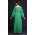 thumbnail image 4 of Bimba Robe Maxi d'Été Décontractée pour Femmes en Georgette Mousse à Imprimé de Feuilles de Thé, Longue, Taille Élastique - Petit, 4 of 5