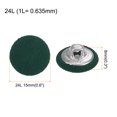 thumbnail image 2 of Unique Bargains 10pcs 24L Fabric Cloth Covered Button 15mm Round Metal Shank Sewing Buttons for Suits Dress Blouses, Army Green, 2 of 5