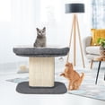 thumbnail image 4 of Gymax Arbre à Chat Moderne Tour d'Activités pour Chat avec Grand Perchoir en Peluche Gris, 4 of 10