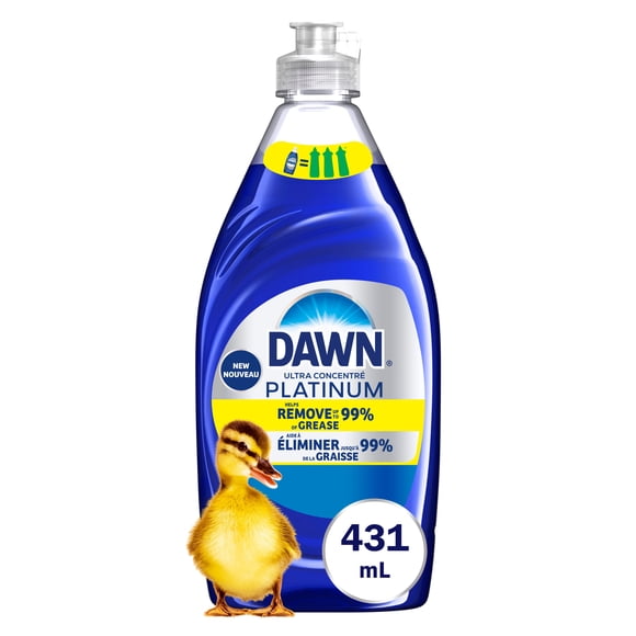 Dawn Platinum Dishwashing Liquid Dish Soap, Refreshing Rain Scent, 431ML