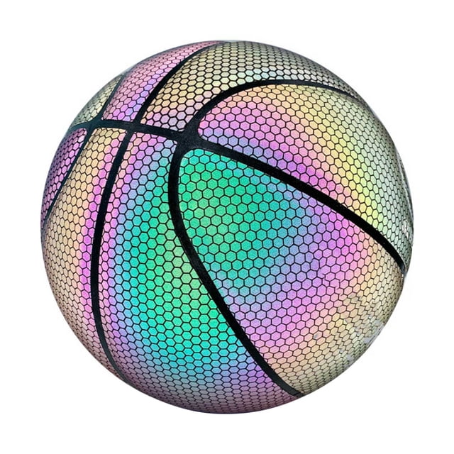 Reflective Basketball Wear-resistant Cool Glowing Luminous Colorful Basketball for Adults