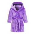 thumbnail image 1 of Peignoirs pour Garçons et Filles, Peignoirs pour Tout-Petits Garçon Fille, Longue Robe pour Enfants en Molleton Corail à Capuche Pyjama Mi-Long pour Enfants, 1 of 5