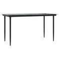 thumbnail image 2 of vidaXL 5 Piece Garden Dining Set Black Steel and Textilene, 2 of 5